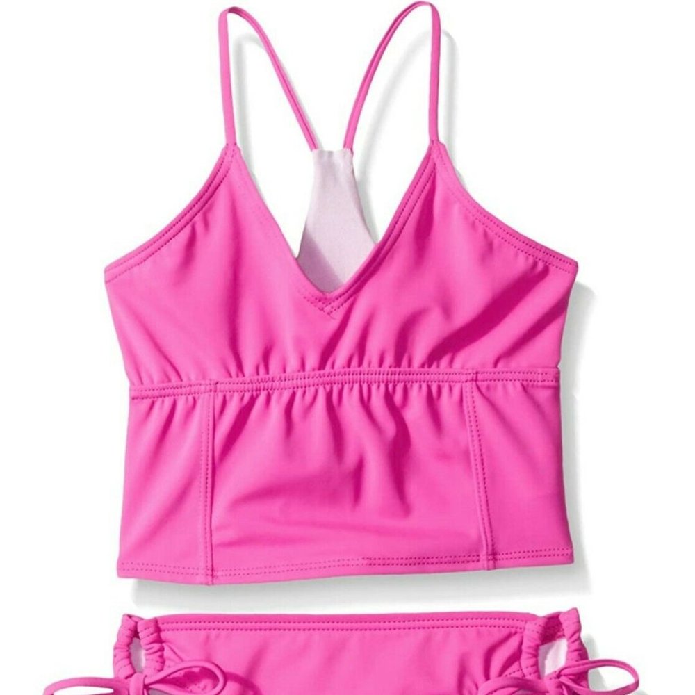 Reef Big Girls' Cove Solids Swimsuit Set Pink Size 12